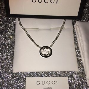 Gucci Sterling Silver GG Groove necklace- NIB